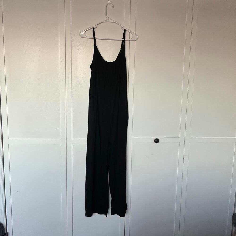 Black jumpsuit with wide leg